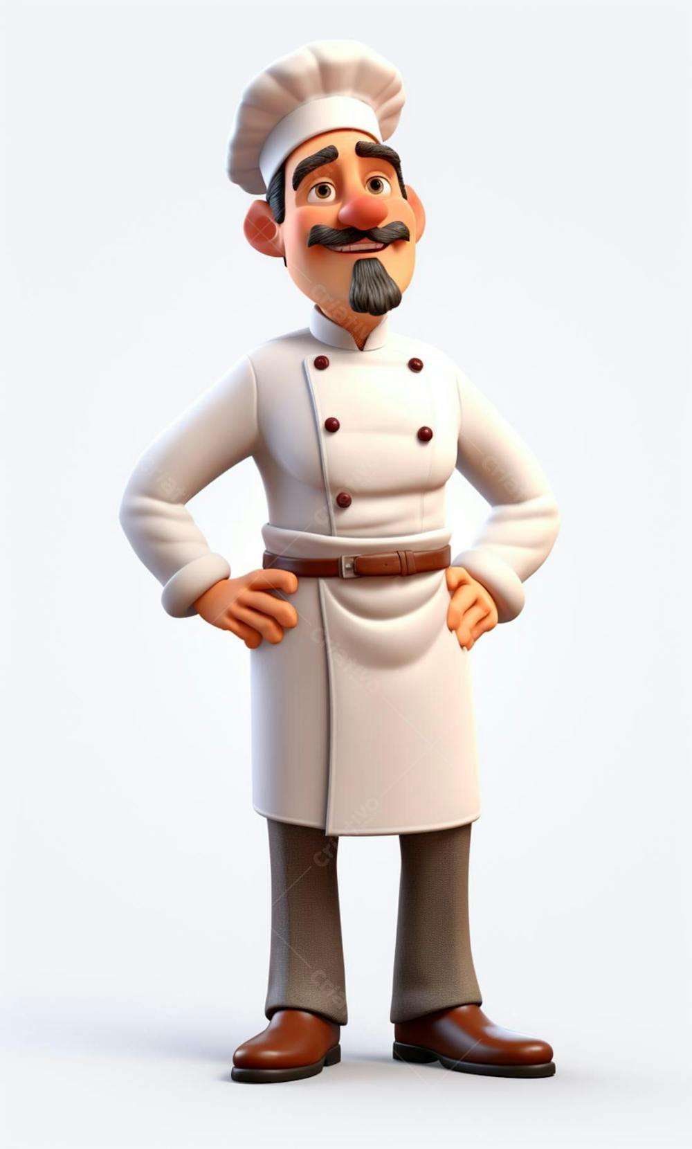 Personagem De Desenho Animado De Chef De Cozinha 3D  (40)