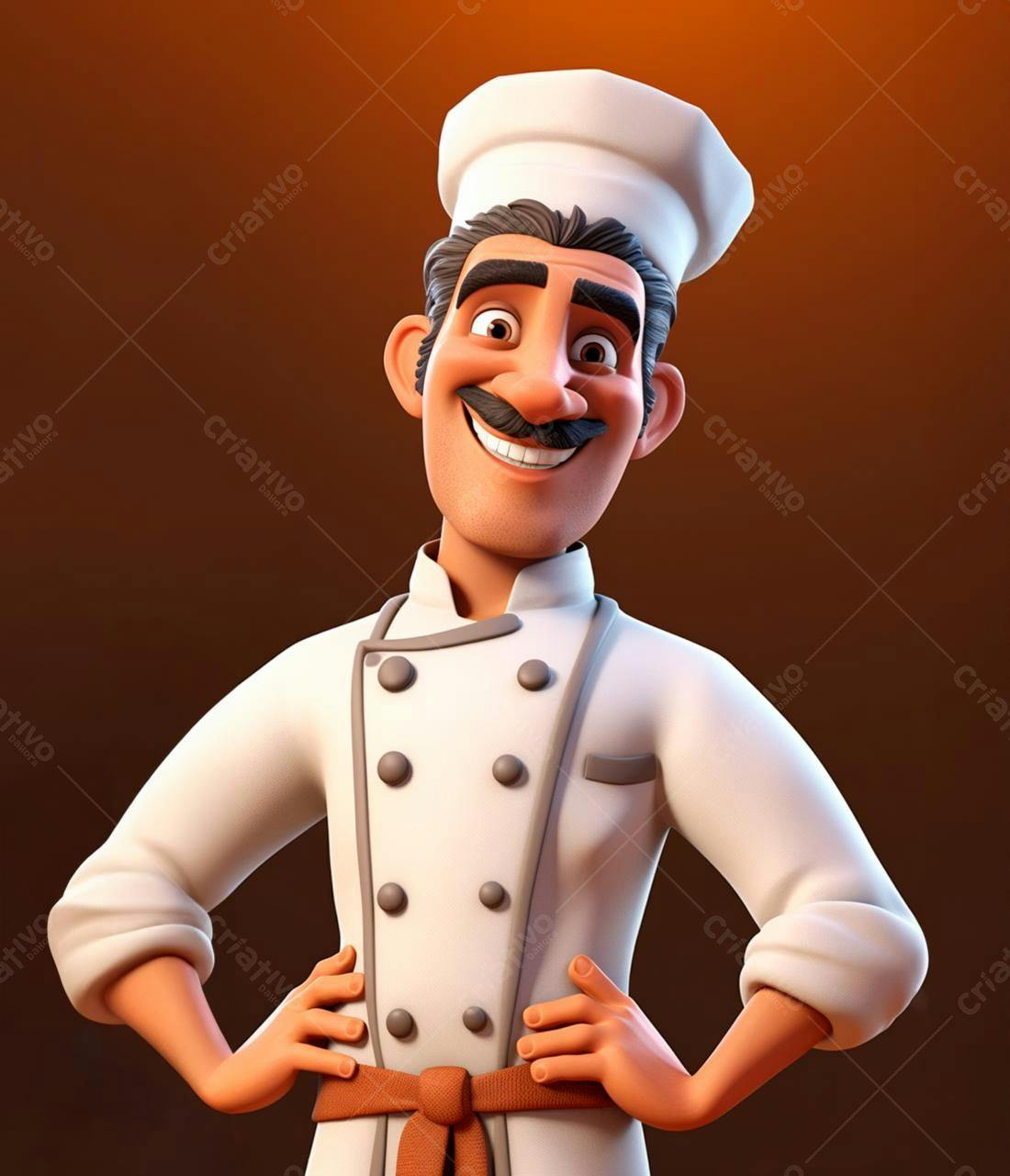 Chef de cozinha animado sorrindo