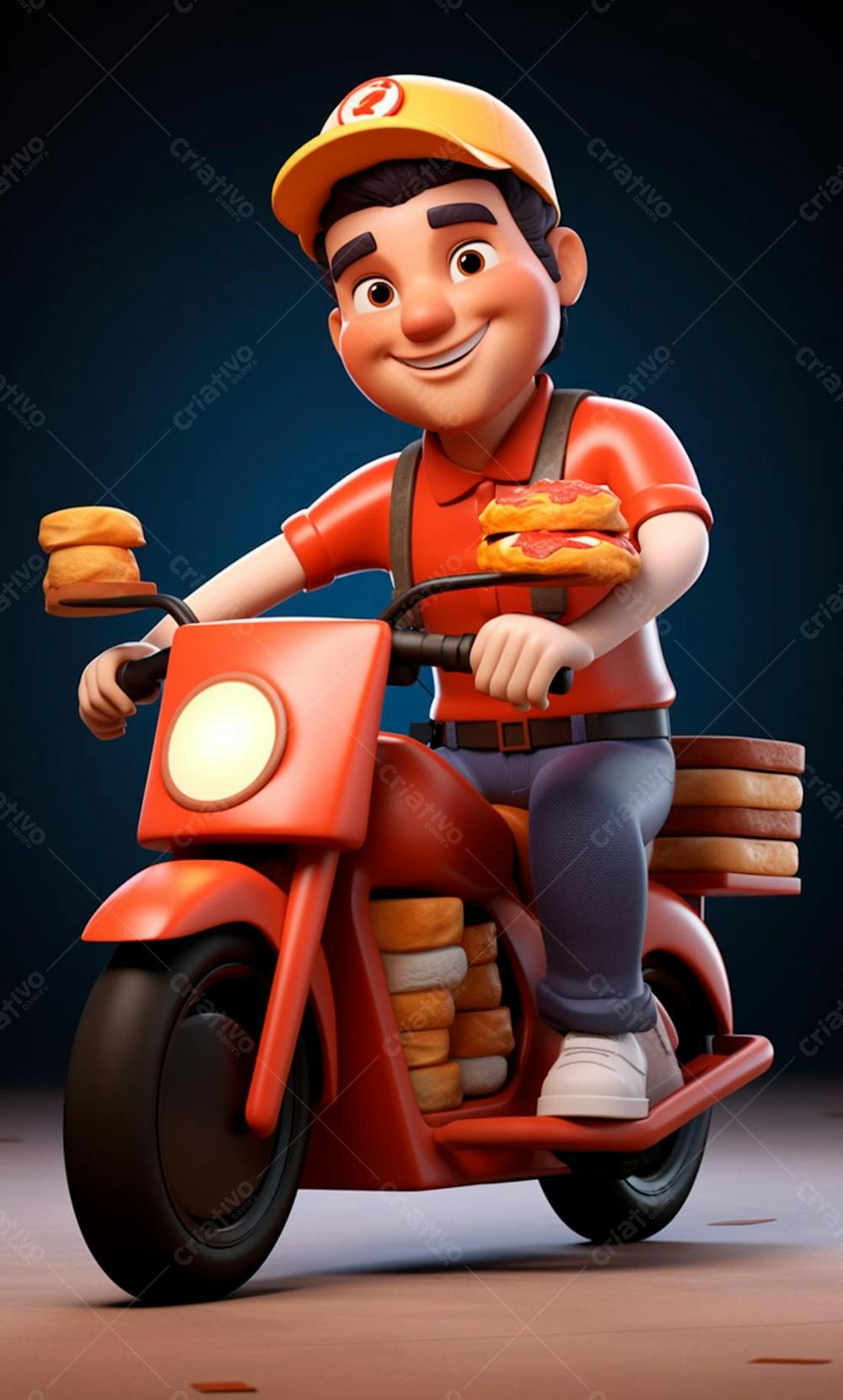 Modelo 3D De Um Personagem De Entregador Delivery (17)