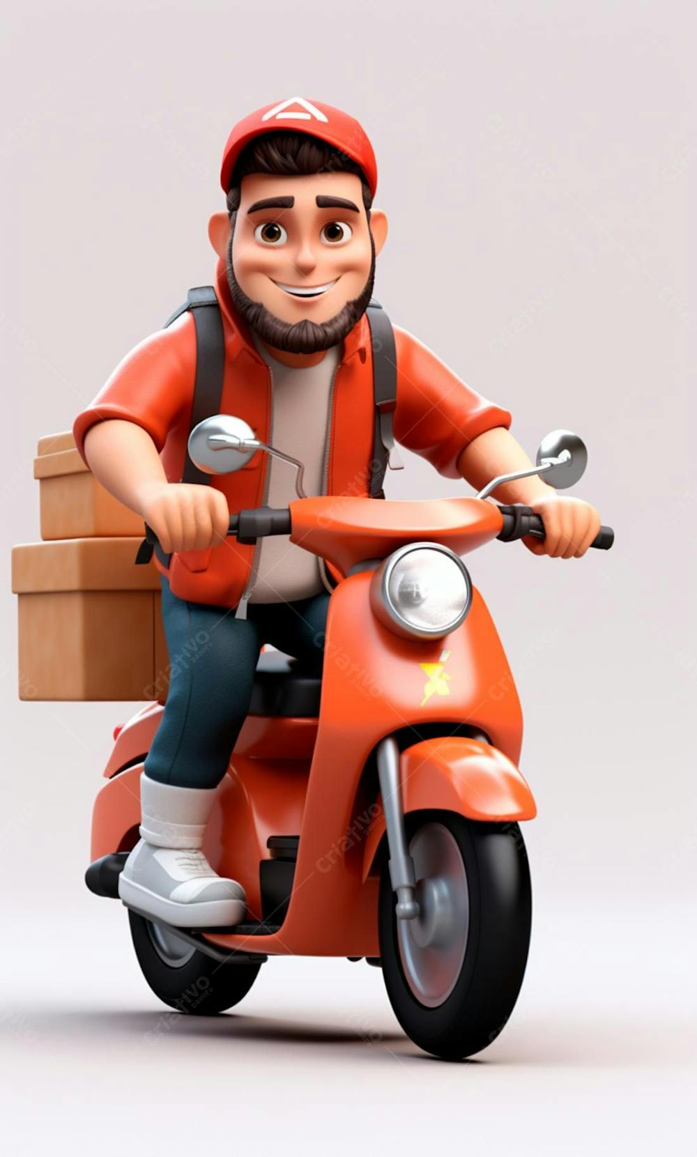 Modelo 3D De Um Personagem De Entregador Delivery (36)