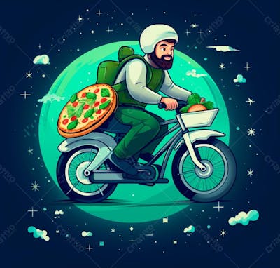 Imagem De Entregador Com Moto Delivery (14)