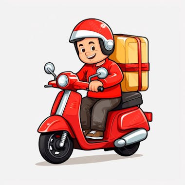 Imagem de entregador com moto delivery