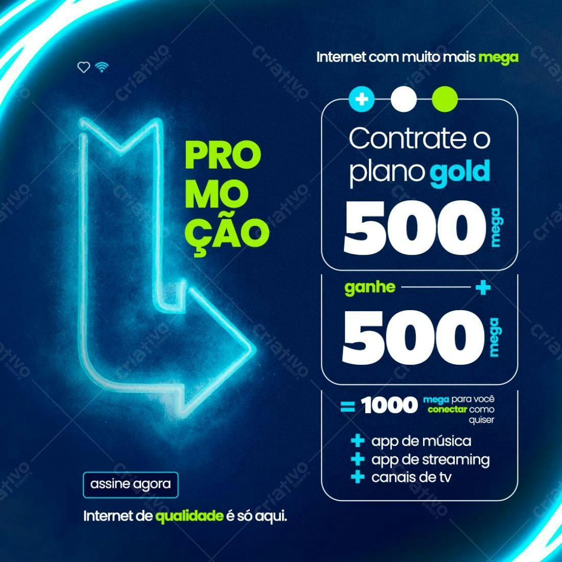 Flyer Promoção Internet Plano Gold PSD Editável