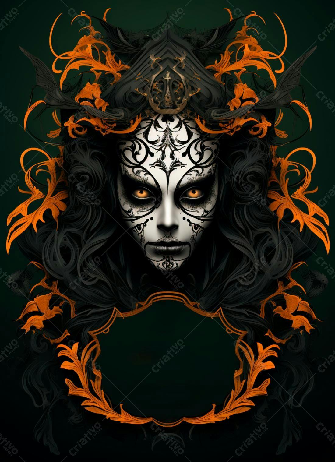 Mulher com maquiagem Dia dos Mortos