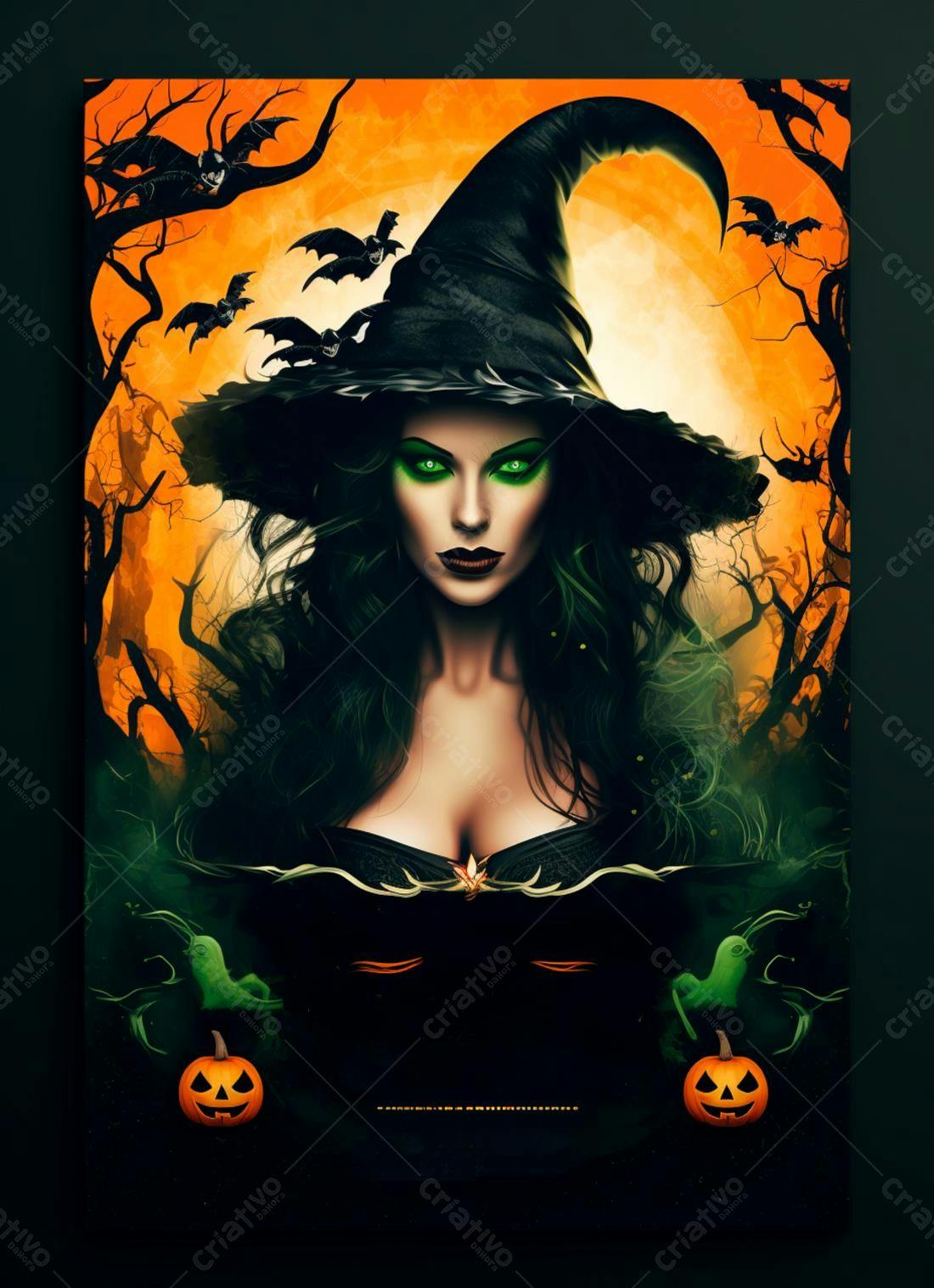 Bruxa Sedução Halloween Abóbora