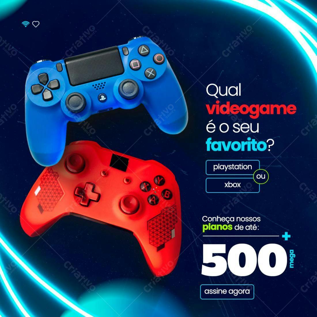 Post para Redes Sociais Gamer PSD Editável