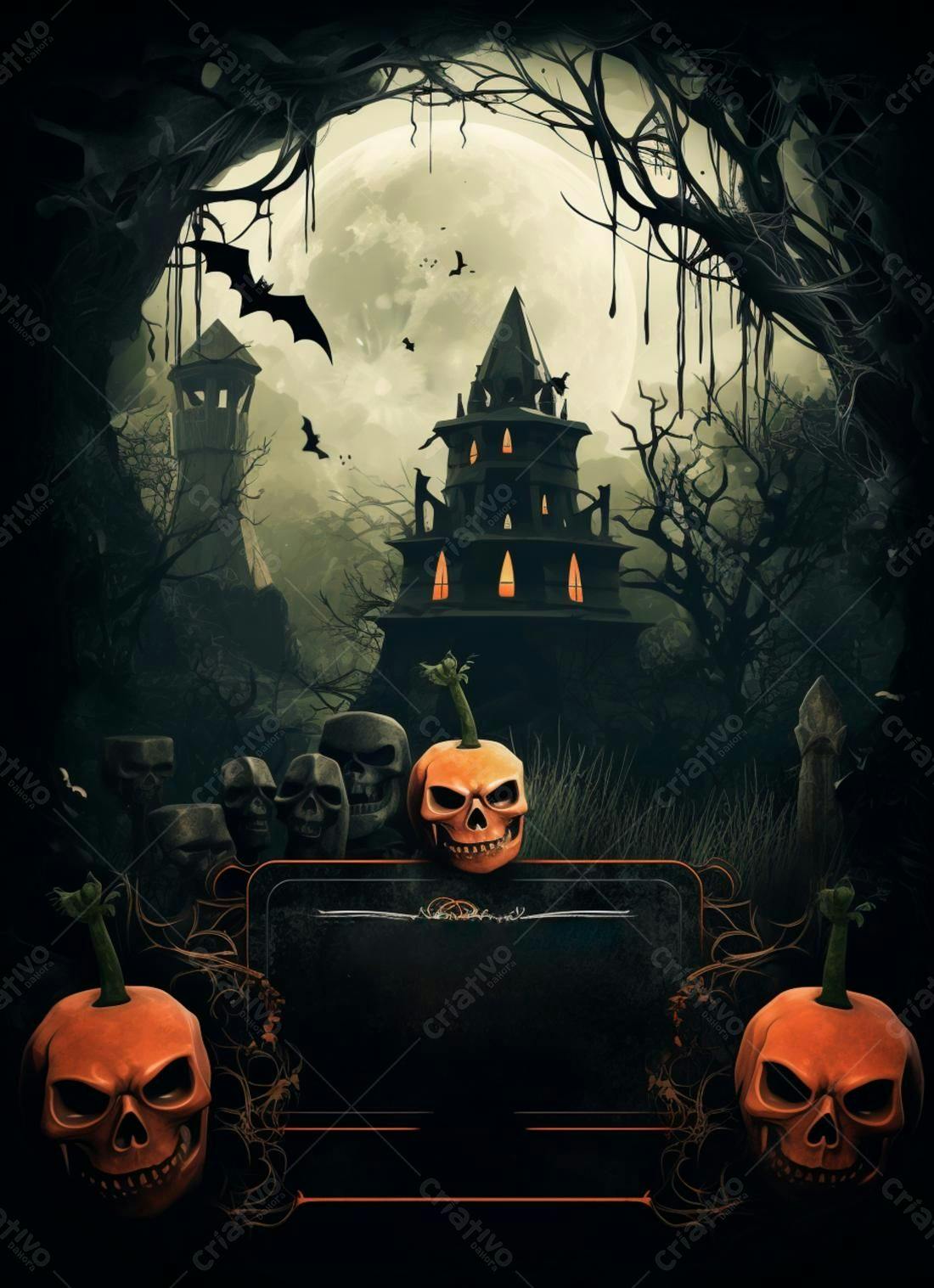 Casas assombradas noite de Halloween