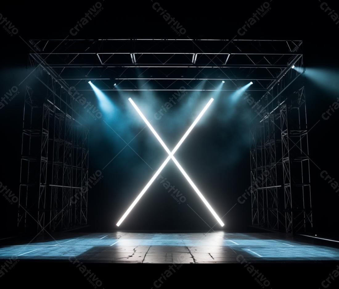 Palco com Luzes Cruzadas em X