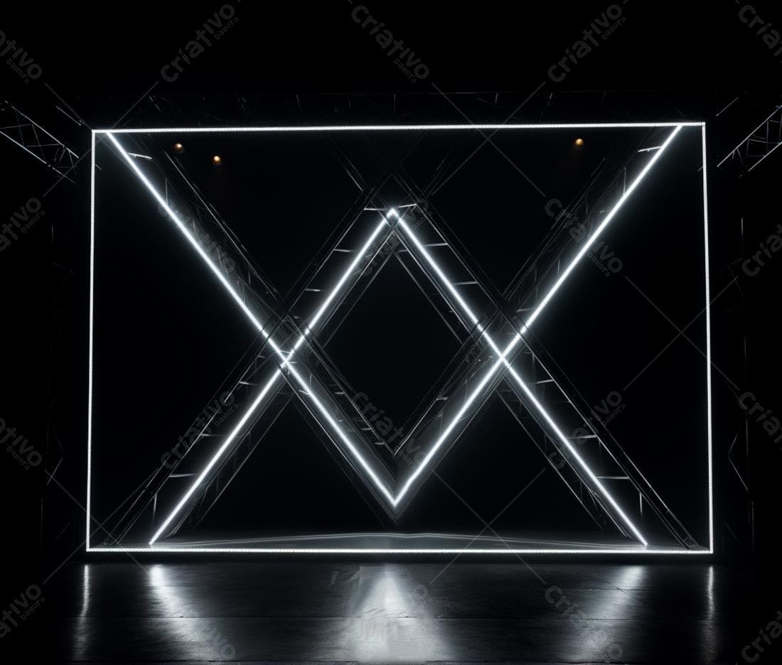 Estrutura de Luz Neon Abstrata