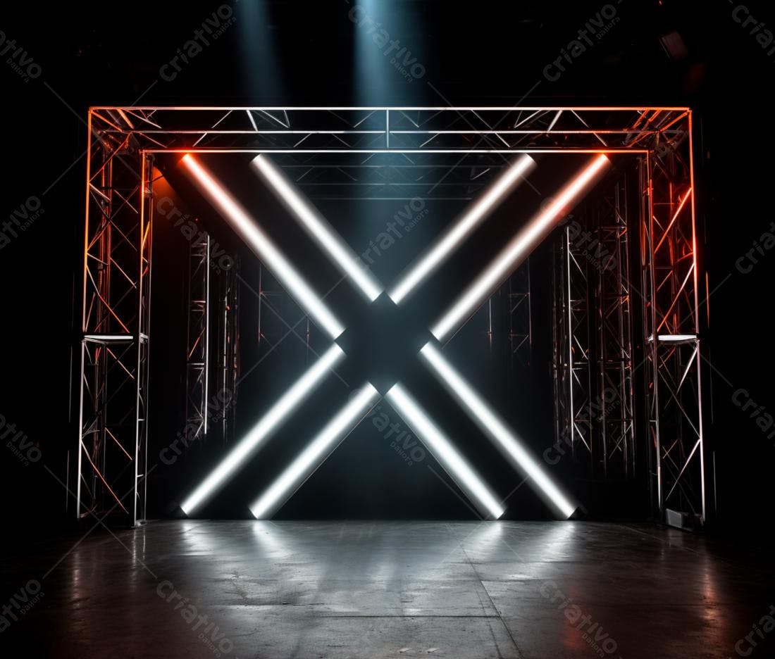 Palco com Luzes Cruzadas em X