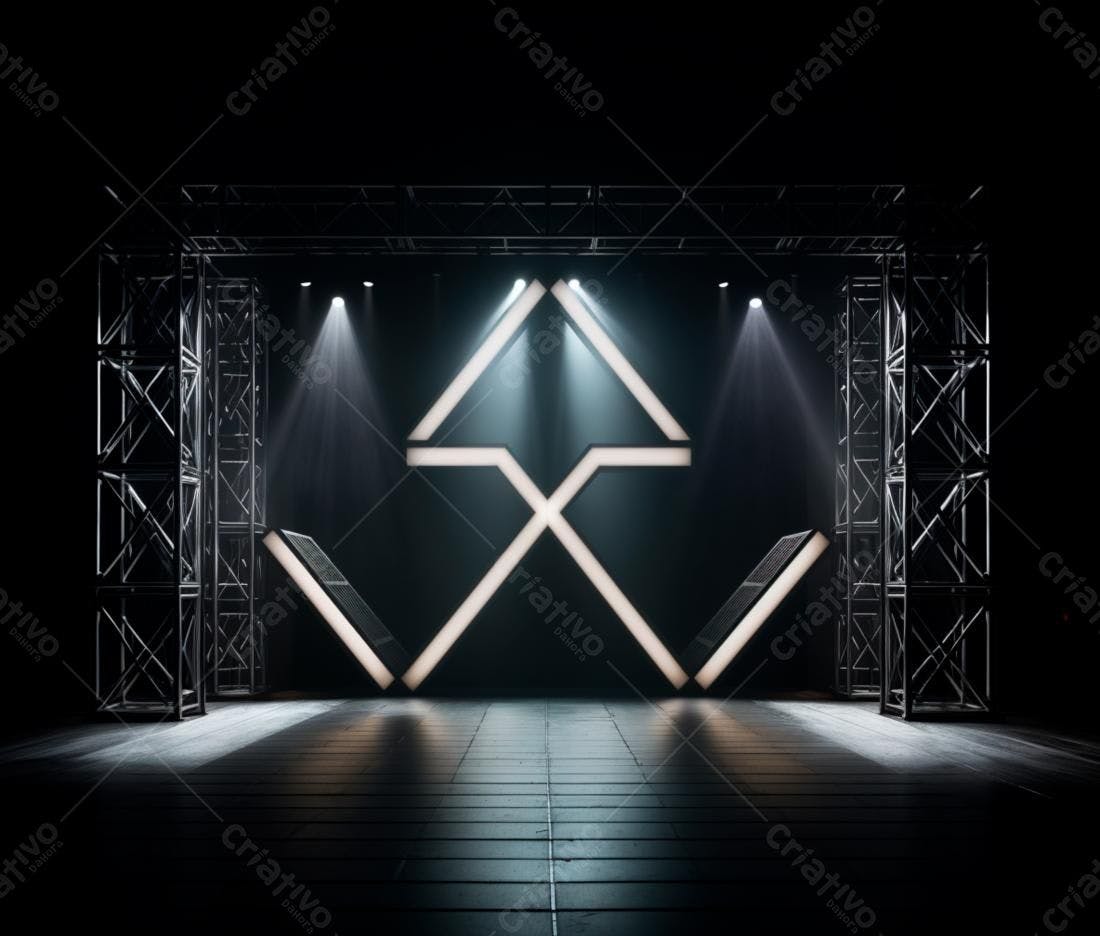 Palco com iluminação cênica moderna