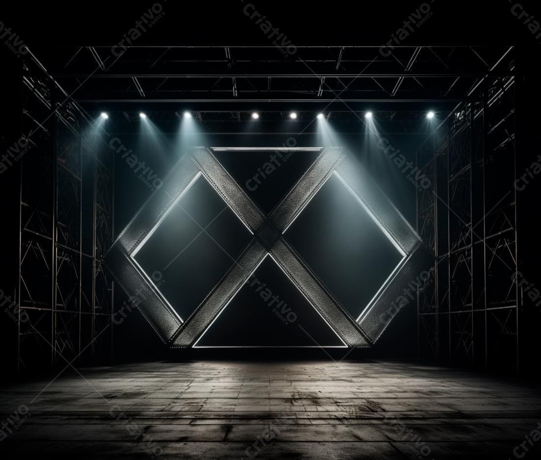 Palco Escuro com Iluminação Cênica