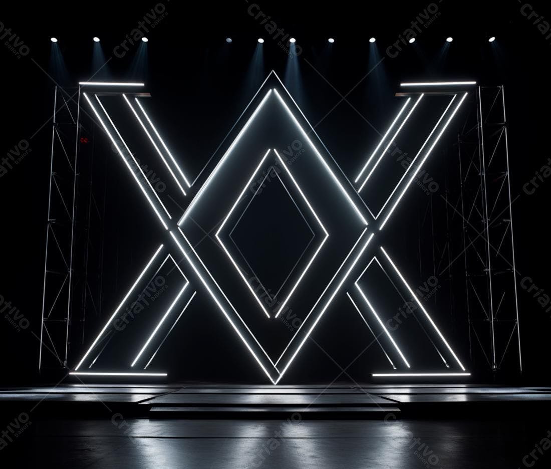 Design de palco com iluminação em X
