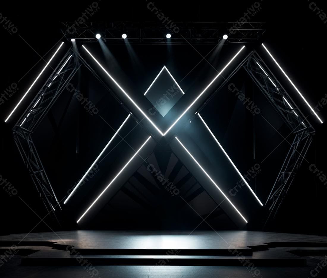 Palco Moderno com Iluminação Neon