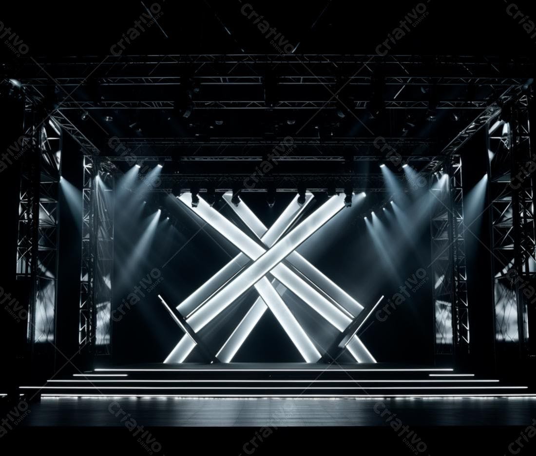 Palco iluminado para evento