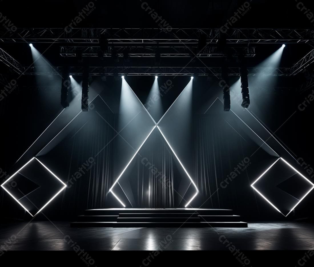 Palco iluminado com design moderno