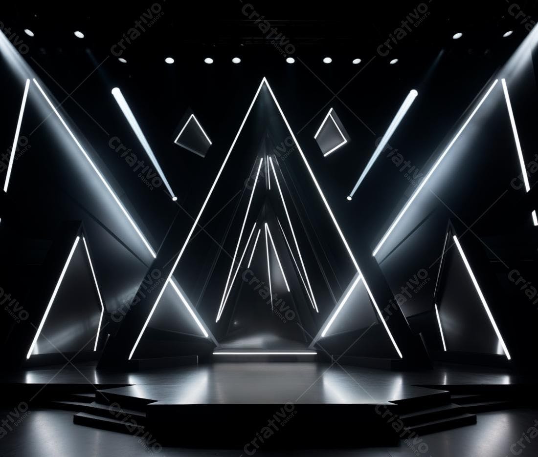Palco iluminado com design moderno
