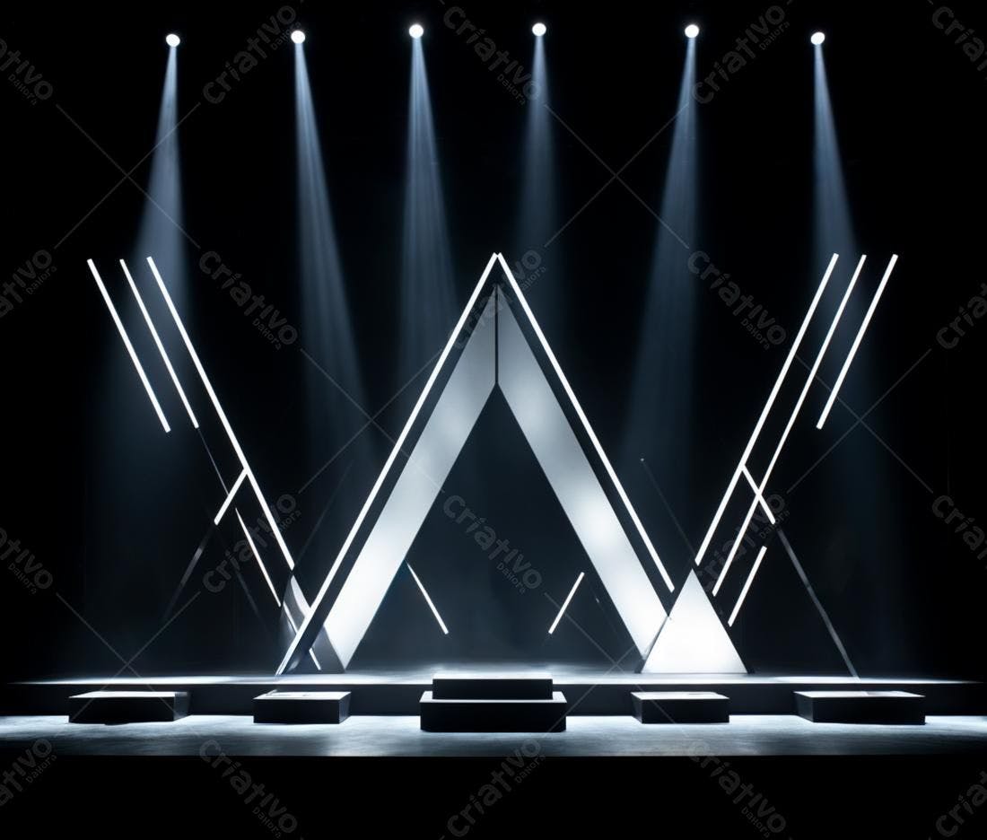 Palco iluminado com design moderno