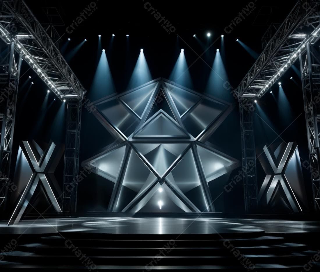 Palco de premiação moderno estrutura metálica