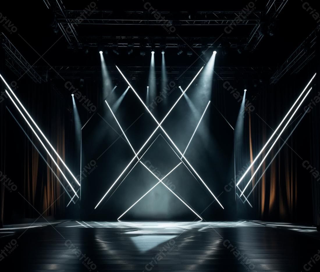 Palco iluminado com luzes de LED