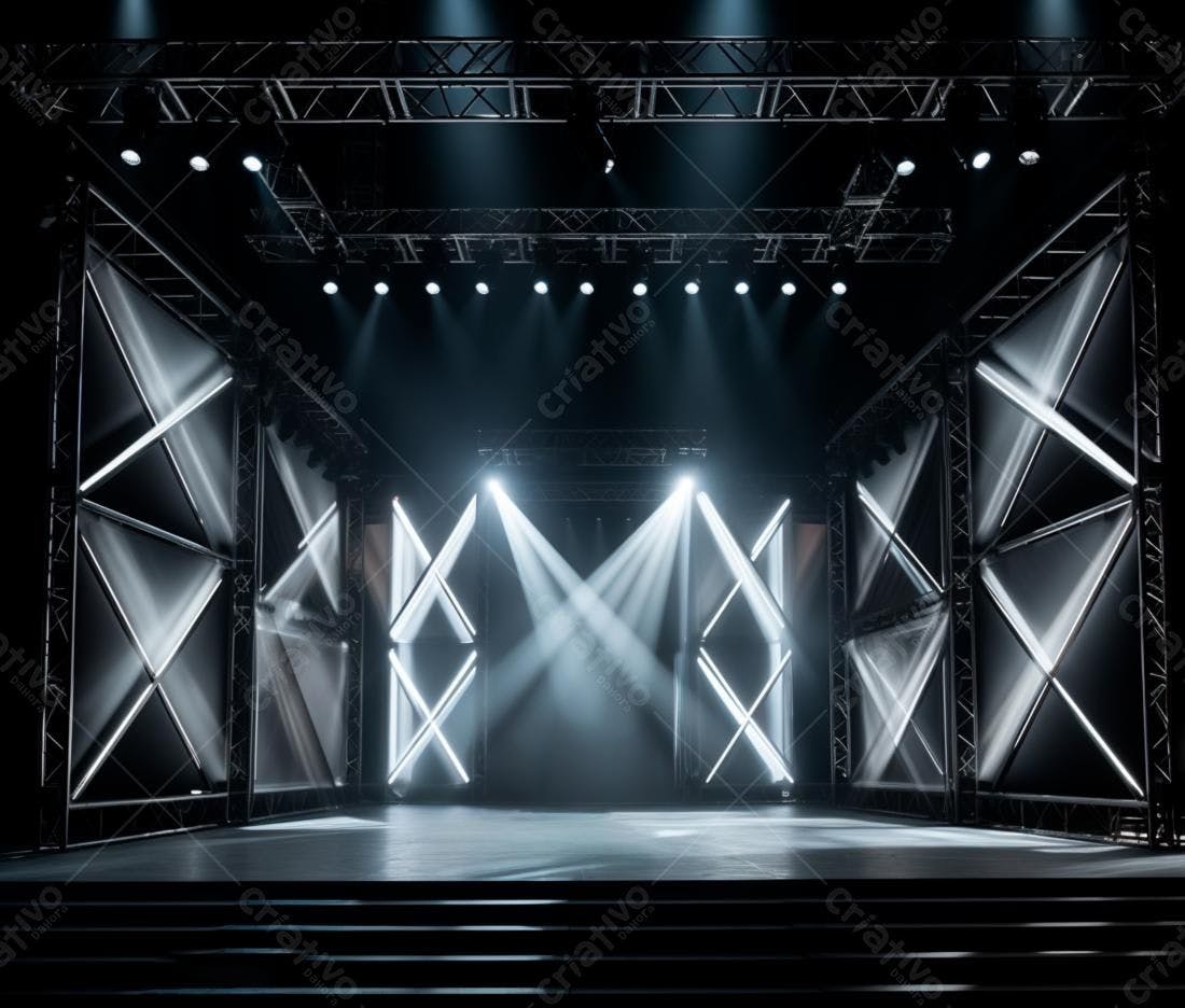 Palco iluminado para show evento
