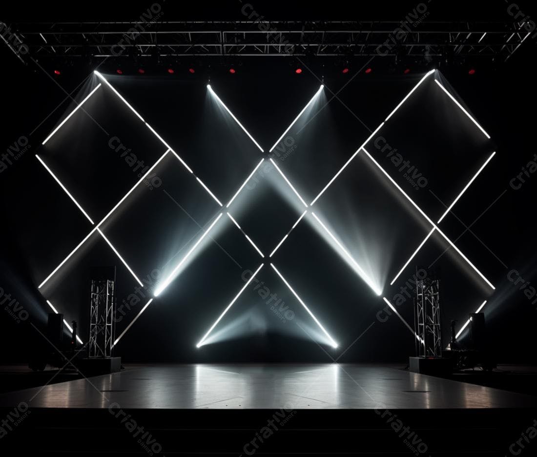 Palco iluminado com luzes de led
