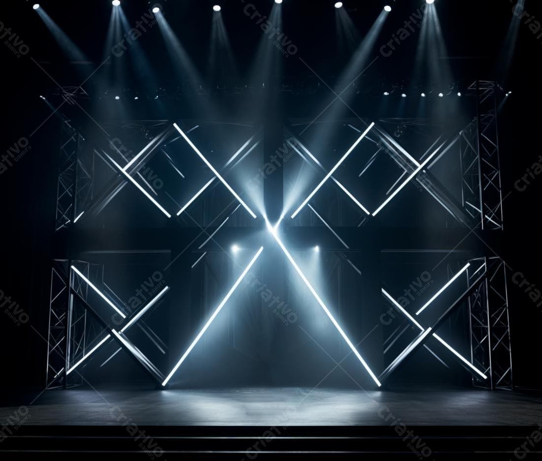 Palco com iluminação cênica moderna