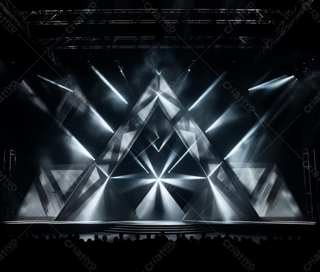 Palco iluminado para evento