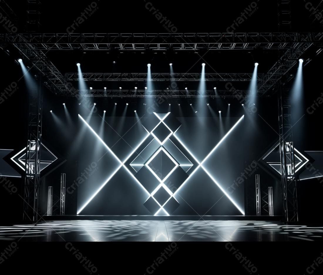 Palco com iluminação cênica moderna