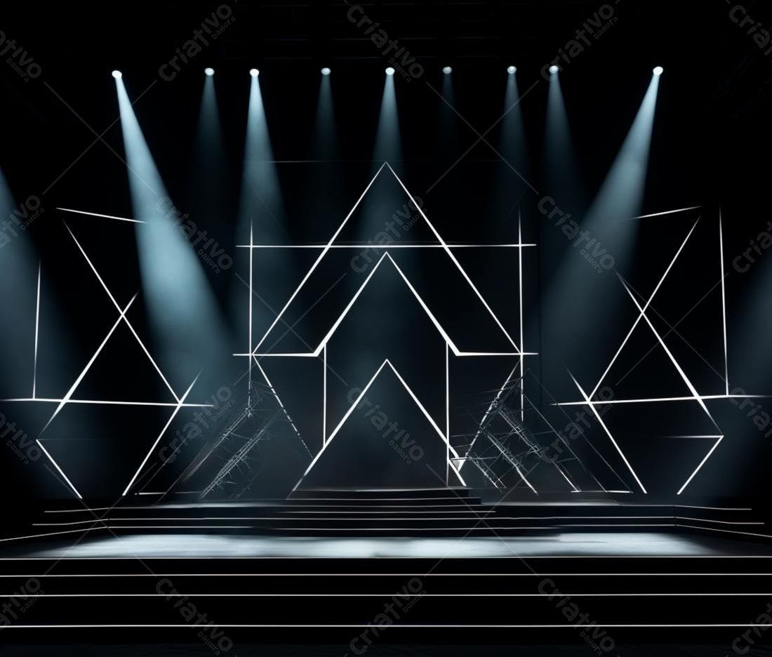 Palco com iluminação cênica moderna