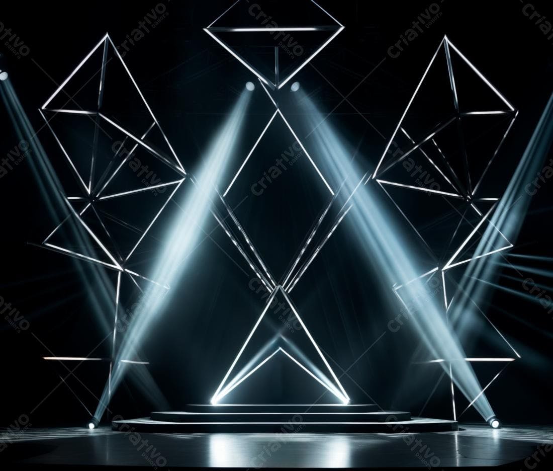 Palco com iluminação cênica moderna