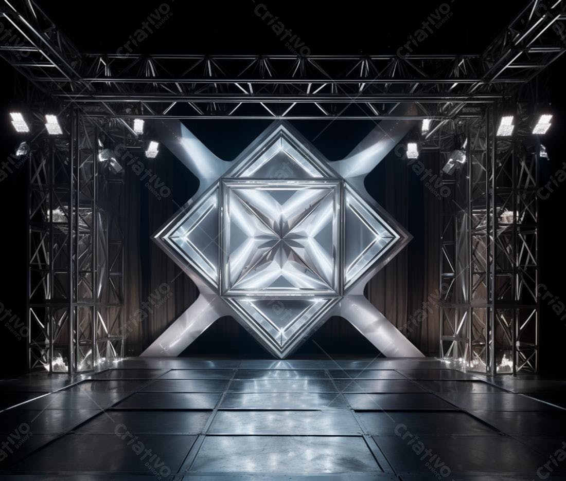 Palco Moderno com Estrutura Metálica e Painel Luminoso