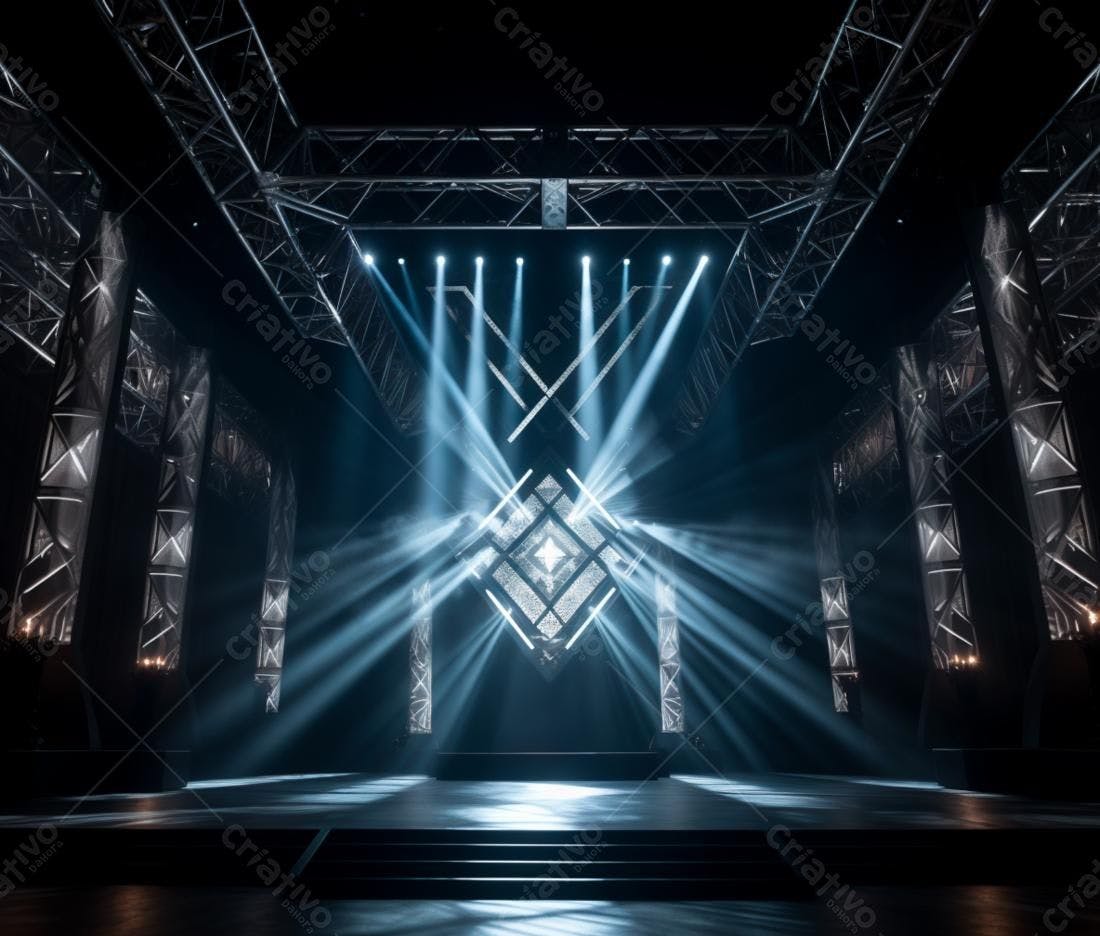 Palco iluminado para evento sofisticado