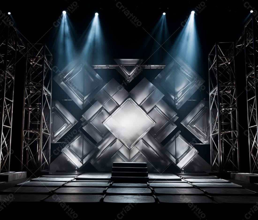 Palco moderno com iluminação dramática
