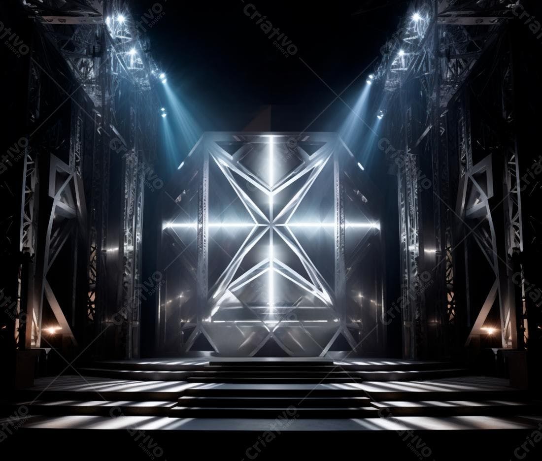 Palco Metálico com Iluminação Cênica