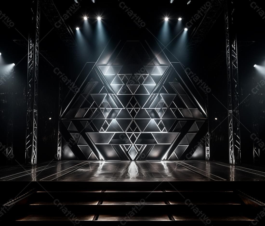 Palco com design geométrico moderno