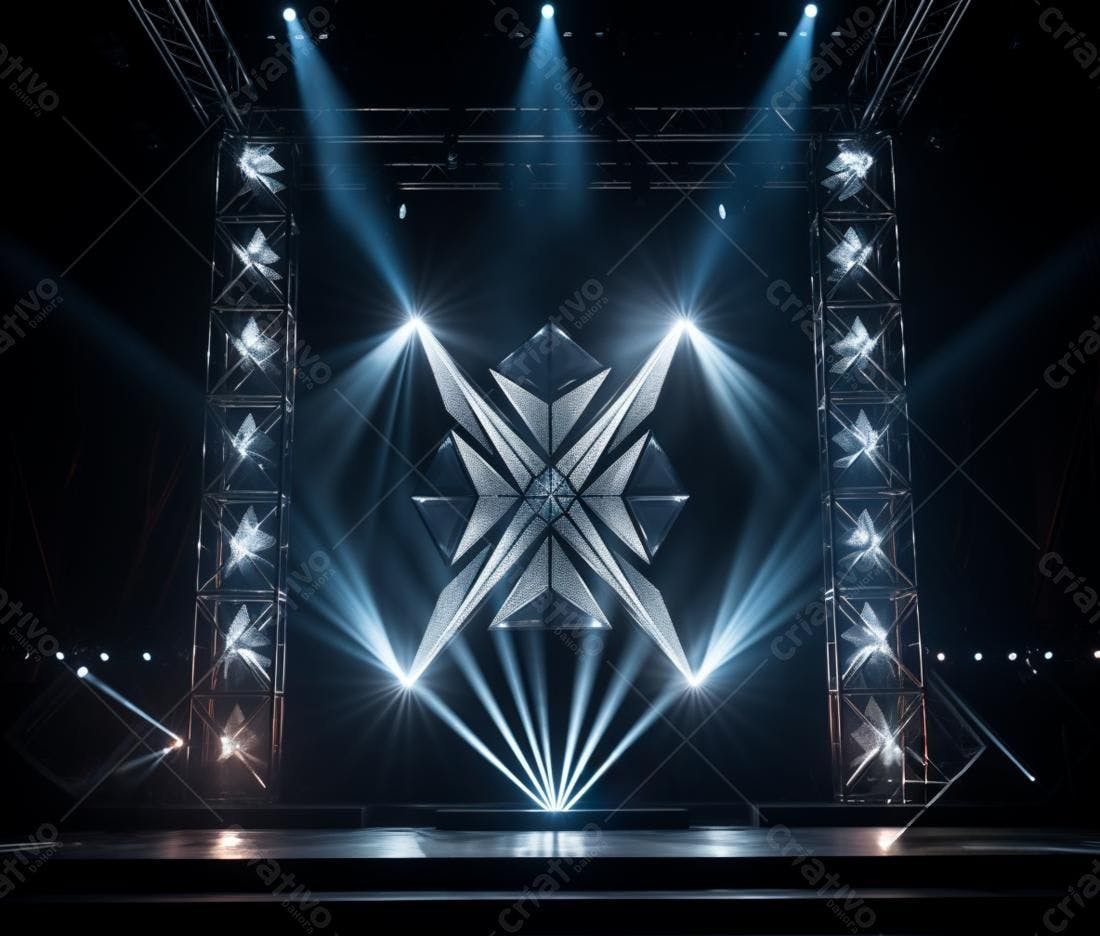 Palco com iluminação cênica moderna