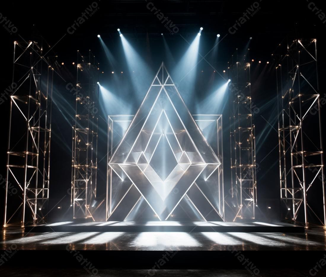 Palco com iluminação cênica moderna