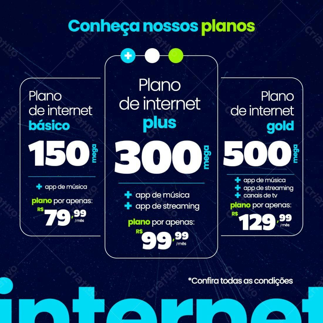 Flyer para Planos de Internet PSD Editável