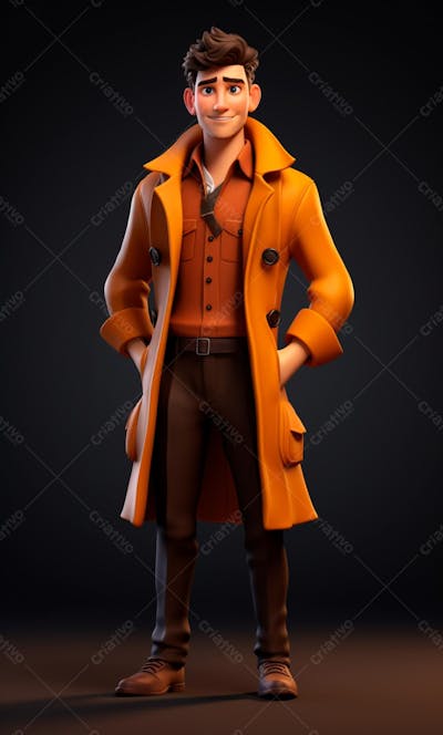 Personagem De Desenho Animado 3D De Um Fotógrafo Profissional (12)