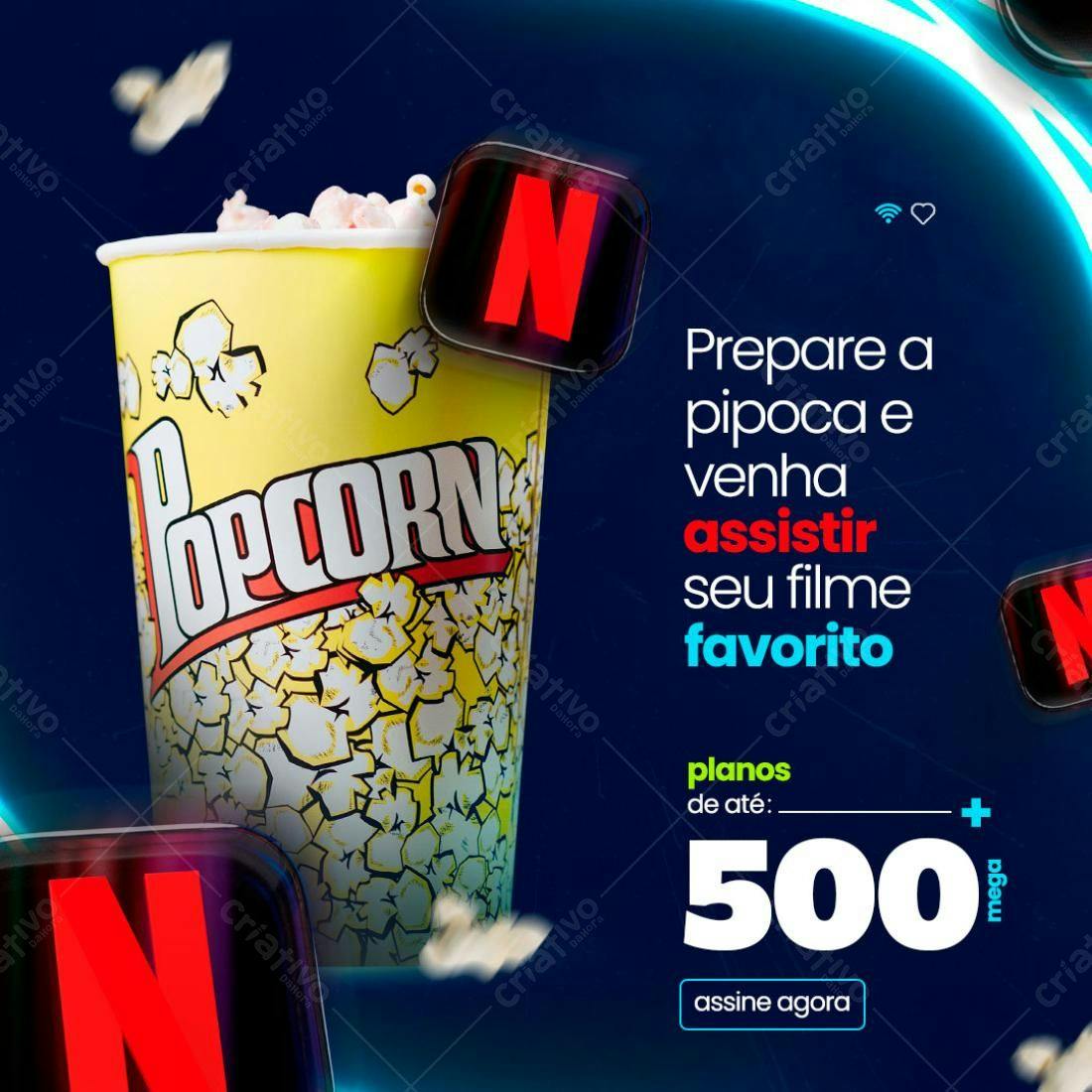 Post para Netflix PSD Editável