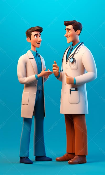 Personagem 3D Para Composição Novembro Azul (83)