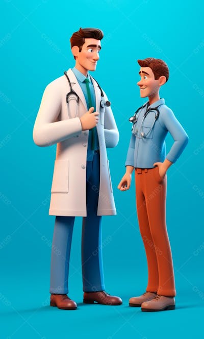 Personagem 3D Para Composição Novembro Azul (100)