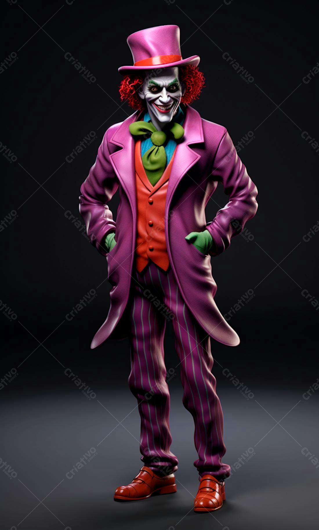 Coringa versão cartoon traje roxo
