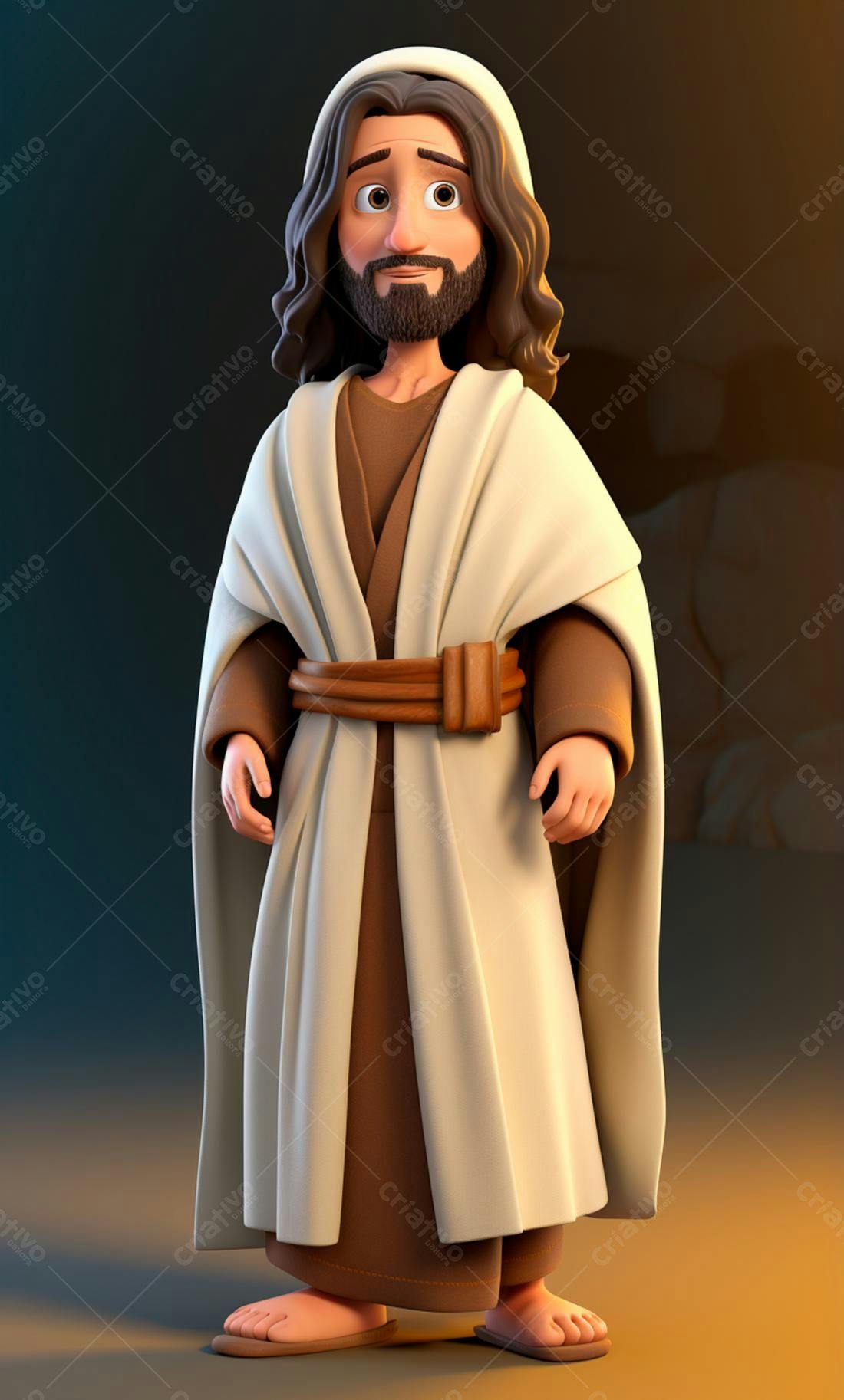 Jesus Cristo Cartoon 3D