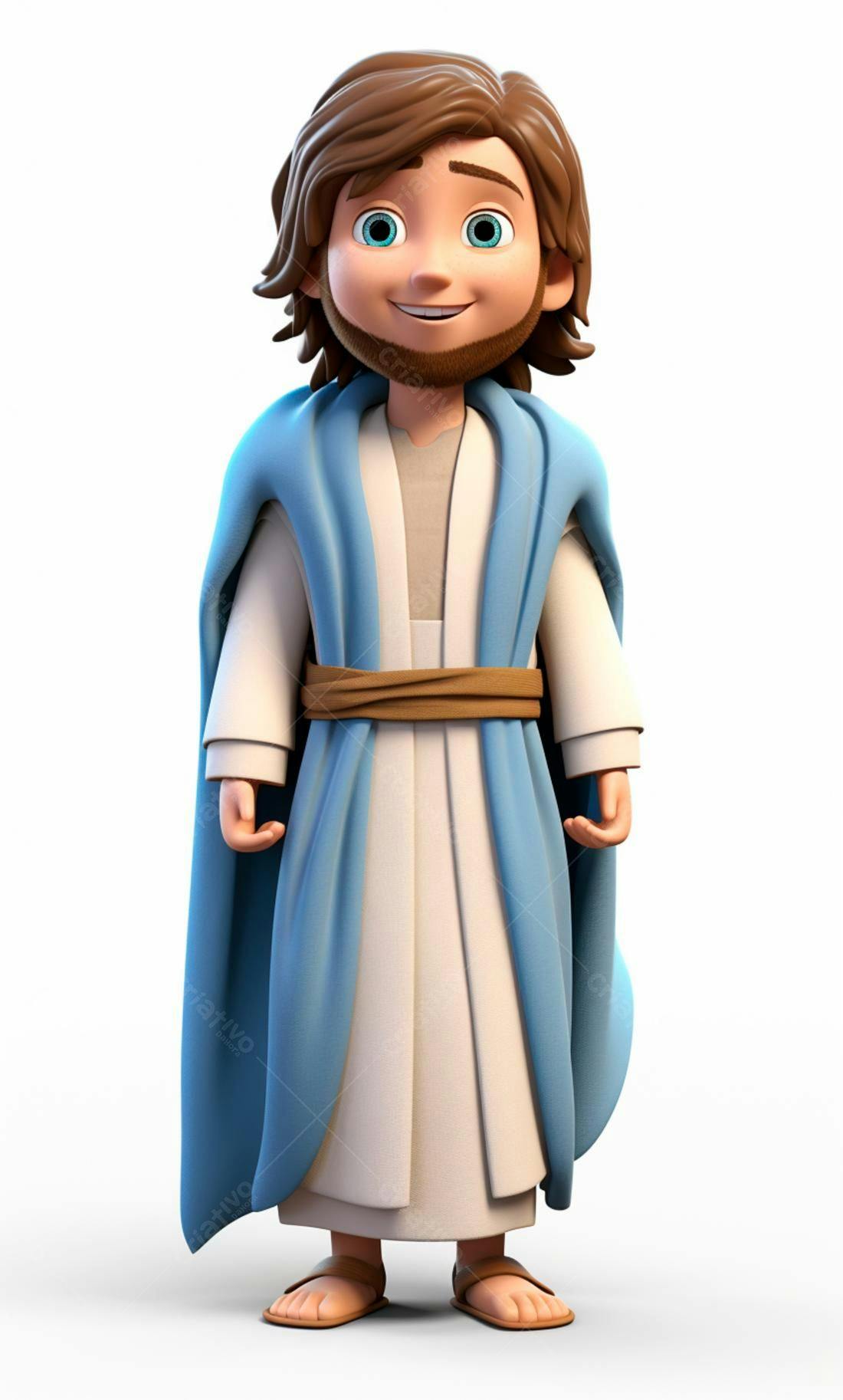 Jesus Cristo Cartoon Sorrindo
