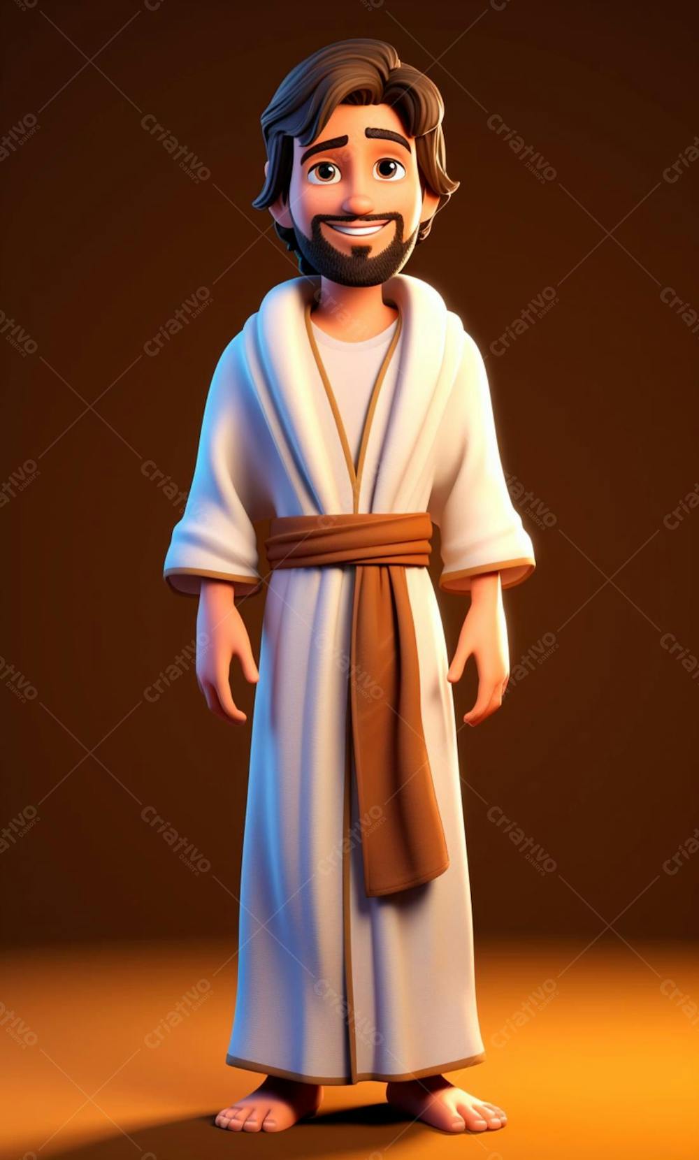 Personagem De Desenho Animado 3D De Jesus Cristo (57)