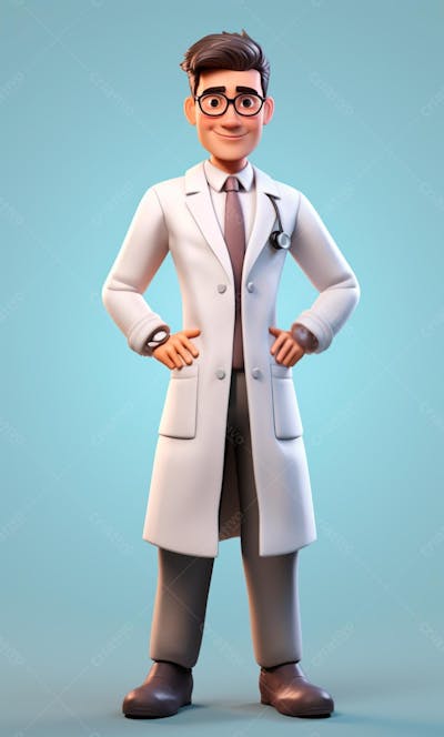 Modelo De Personagem 3D De Um Médico (21)