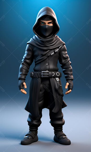 Ninja 3d cartoon character