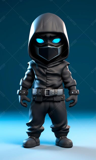 Ninja 3d cartoon character